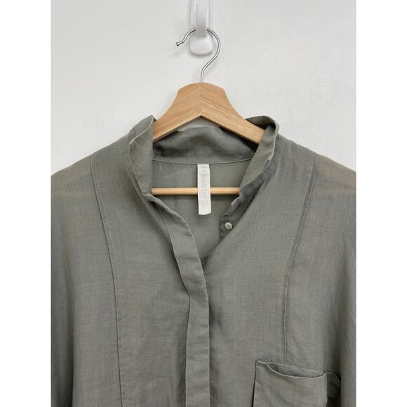 Annette Gortz Linda Oversized Boxy Lagenlook Minimalist Ramie Blouse - 40/Medium - Picture 4 of 13